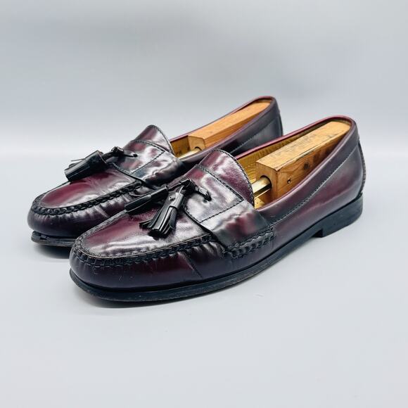Cole Haan Shoes Mens Size 9.5 C Brown Leather Tassel Loafer Dress Slip On main image 13